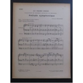 TRIDEMY Armand Prélude Symphonique Orgue 1930