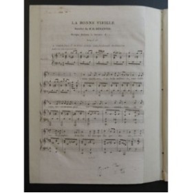 L. E. Baronne La Bonne Vieille Chant Piano ca1820