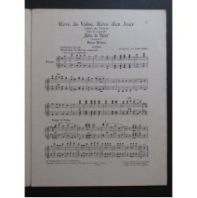 STRAUS Oscar Rêve de Valse Rêve d'un jour Piano 4 mains 1910