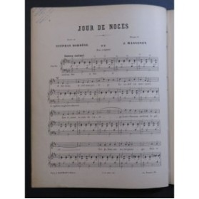 MASSENET Jules Jour de Noce Chant Piano ca1886