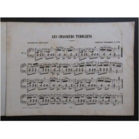 SCHUBERT Camille Les Chasseurs Tyroliens Piano ca1870