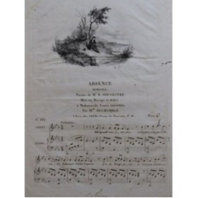 DUCHAMBGE Pauline Absence Chant Piano ca1830