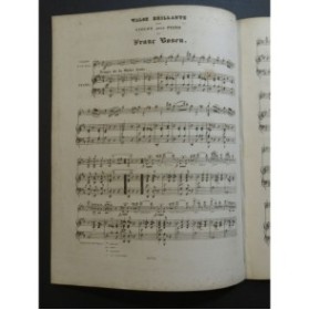 BOSEN Franz Valse Brillante Piano Violon ca1840