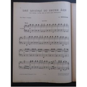 METZNER A. Pot-Pourri sur des Vieux Airs Populaires Piano 4 mains 1929