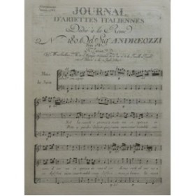 ANDREOZZI Gaetano Nel la sciarti o Prence Amato Chant Orchestre 1786