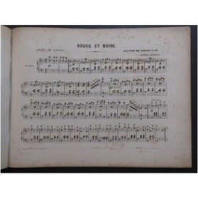 DE LILLE Gaston Rouge et Noir Suite de Valses Piano ca1856