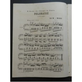 WEBER Polonaise en Mi Majeur op 72 Piano ca1876