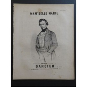 DARCIER Joseph Mam'selle Marie Chant Piano 1849