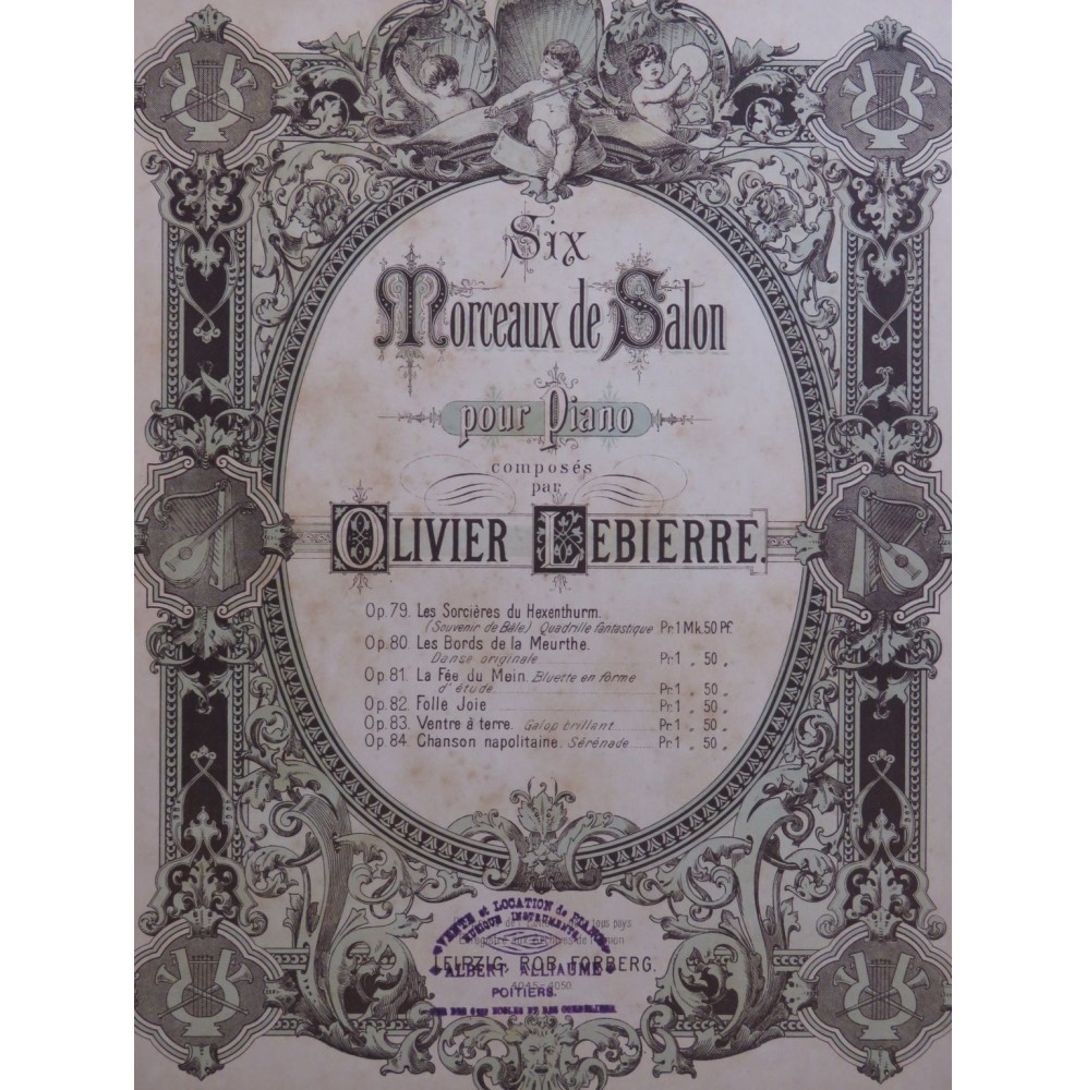 LEBIERRE Olivier Les Sorcières du Hexenthurm Piano ca1890