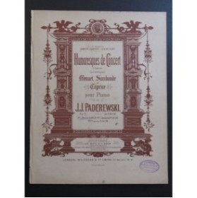 PADEREWSKI J. J. Menuet op 14 Piano ca1887