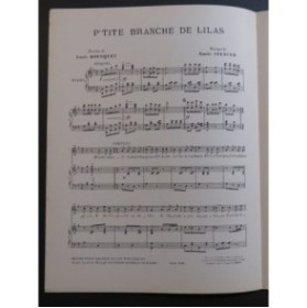 SPENCER Emile P'tite Branche de Lilas Chant Piano 1933