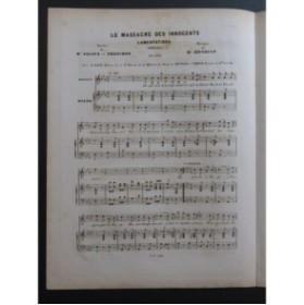 RENAULT Le Massacre des Innocents Chant Piano ca1850