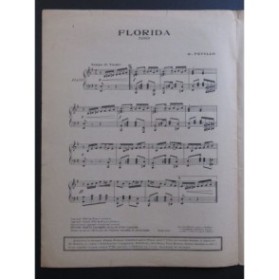 PETILLO R. Florida Tango Piano 1921
