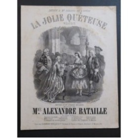 BATAILLE Alexandre La Jolie Quêteuse Chant Piano ca1850