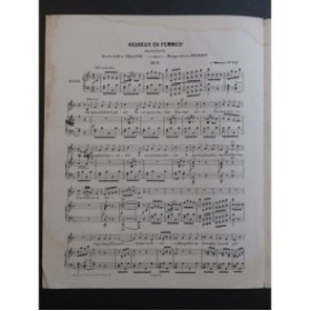 HENRION Paul Heureux en Femme Chant Piano ca1860