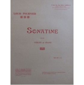 FOURNIER Louis Sonatine Piano Violon 1929