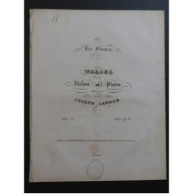 LANNER Joseph Les Fleurs Valses op 73 Piano ca1835