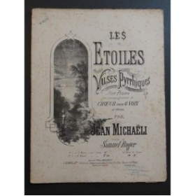 MICHAËLI Jean Les Etoiles Valses Pyrrhiques Piano 4 mains ca1860