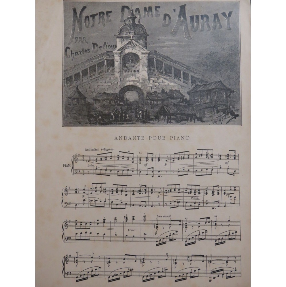 DELIOUX Charles Notre Dame d'Auray Andante Piano