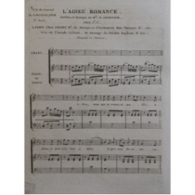 GEORGEON H. L'Adieu Romance Chant Piano ou Harpe ca1820