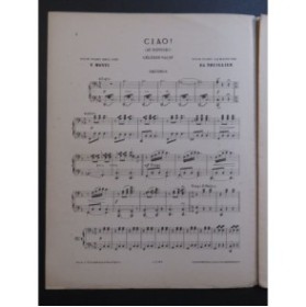 MONTI Vittorio Ciao Célèbre Valse Piano 4 mains