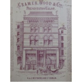 LEONARD F. J. Presentation Galop Cramer Wood Piano ca1870
