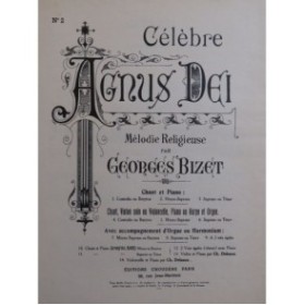 BIZET Georges Agnus Dei Chant Piano ou Orgue