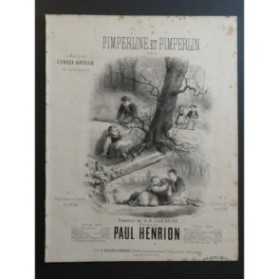 HENRION Paul Pimperline et Pimperlin Chant Piano 1866