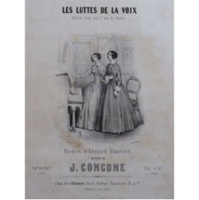CONCONE Joseph Les Luttes de la Voix Chant Piano ca1840
