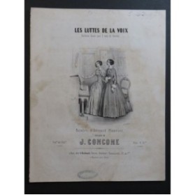 CONCONE Joseph Les Luttes de la Voix Chant Piano ca1840