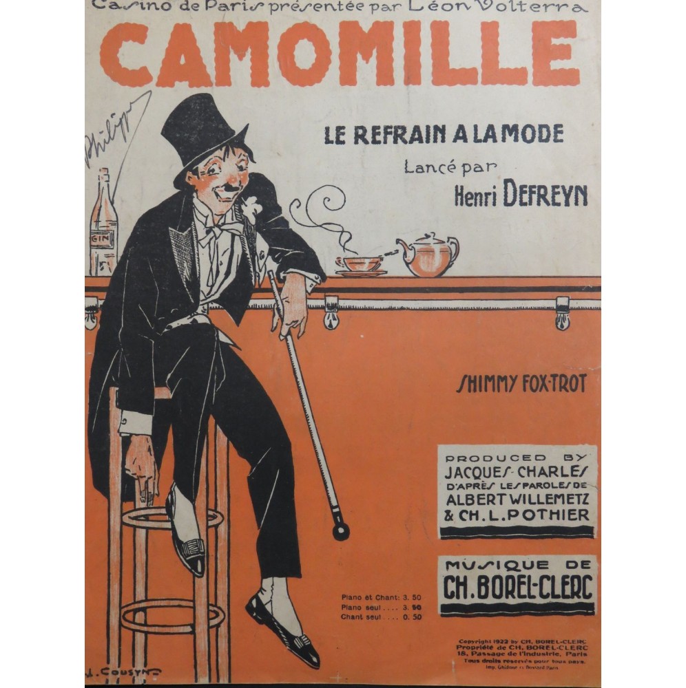 BOREL-CLERC Charles Camomille Piano 1922