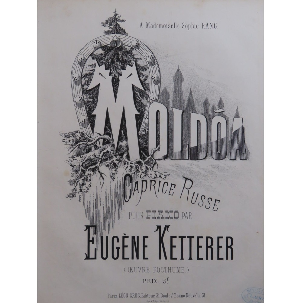 KETTERER Eugène Moldõa Piano ca1870