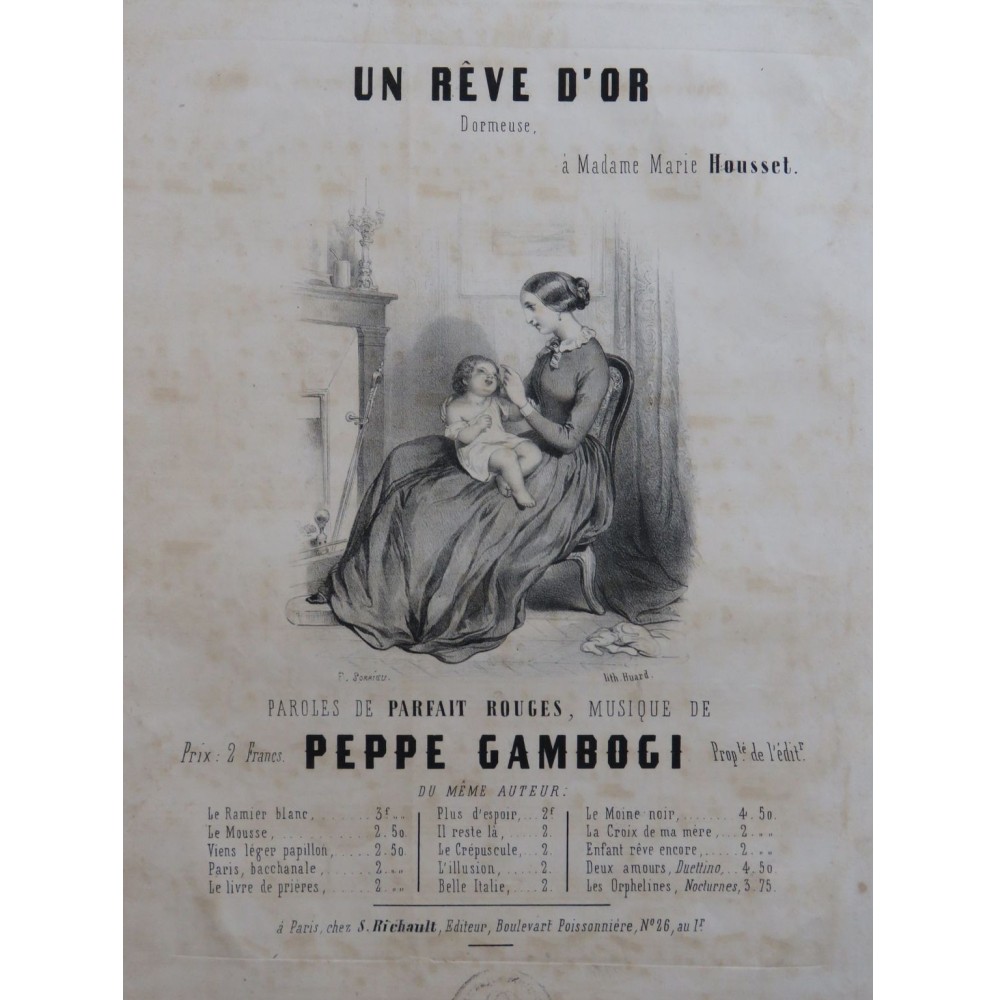 GAMBOGI Peppe Un rêve d'or Chant Piano ca1840