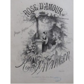 FAVARGER René Rose d'Amour Piano ca1870