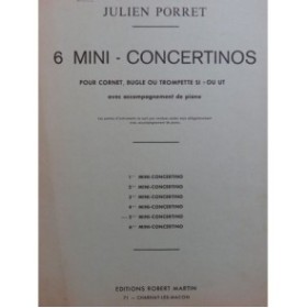 PORRET Julien Mini-Concertino No 5 Piano Trompette ou Cornet 1972