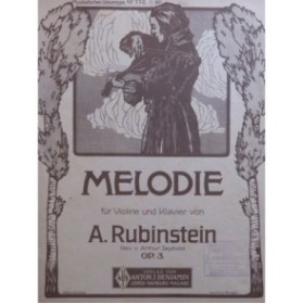 RUBINSTEIN Anton Mélodie Piano Violon