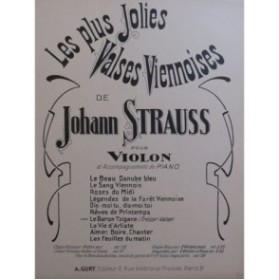 STRAUSS Johann Trésor Valse Le Baron Tzigane Piano Violon