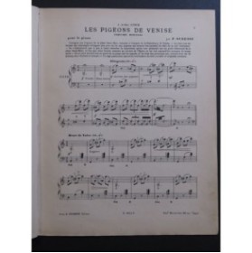 SUDESSI P. Les pigeons de Venise Piano 1895