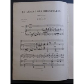 RÉALDI R. Le départ des Hirondelles Chant Piano