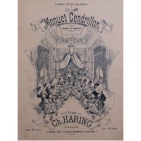HARING Ch. Menuet Cendrillon Piano 1886