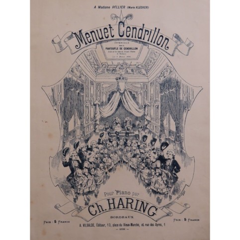 HARING Ch. Menuet Cendrillon Piano 1886
