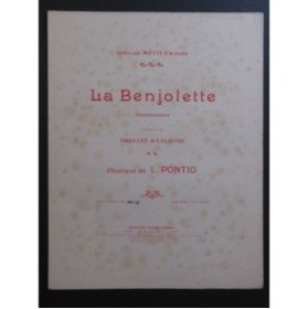 PONTIO I. La Benjolette Chant Piano 1905