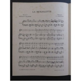 PONTIO I. La Benjolette Chant Piano 1905