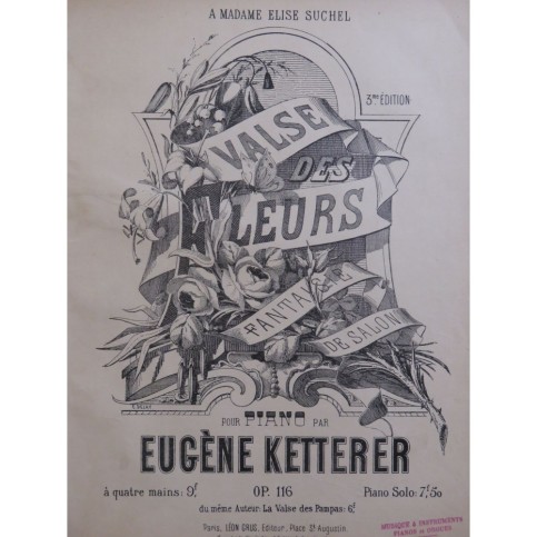 KETTERER Eugène Valse des Fleurs Piano
