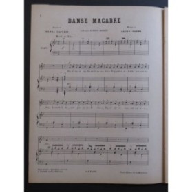 SAINT-SAËNS Camille Danse Macabre Chant Piano 1946