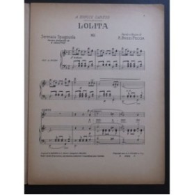 BUZZI-PECCIA A. Lolita Chant Piano 1906