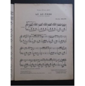 MILANO Nicolino Lu Lu-Fado Piano 1914