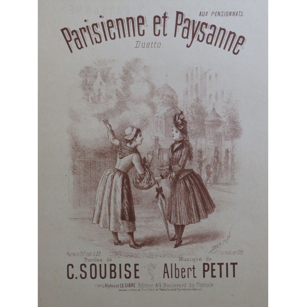PETIT Albert Parisienne et Paysanne Chant Piano