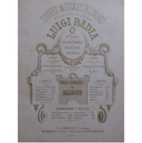 BADIA Luigi Soirées Musicales de Londres Chant Piano ca1865