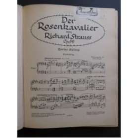 STRAUSS Richard Der Rosenkavalier Opéra Chant Piano ca1911